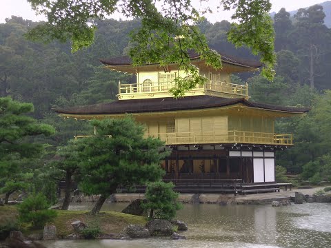🗾☔👘 ㅣ Sounds of rain in Japan over Kinkaku-ji Temple Kyoto ㅣ Relaxing, Meditating, Healing, Temple