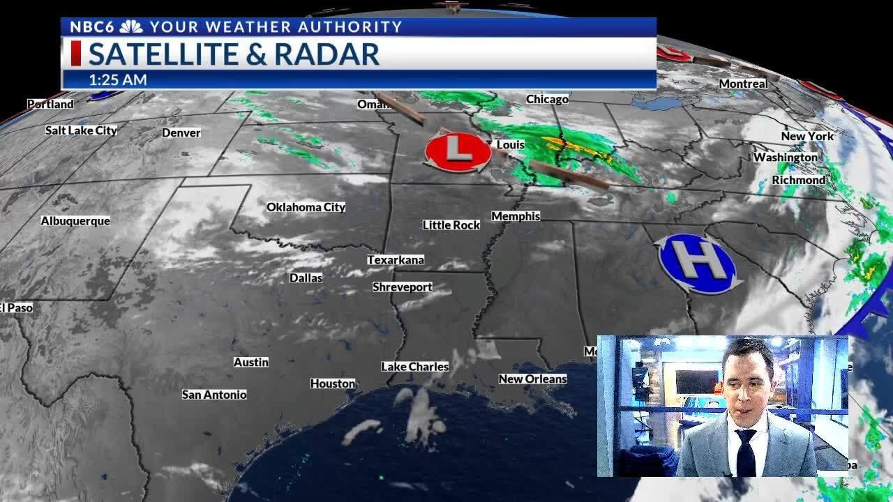 Record highs possible today, isolated storms tonight