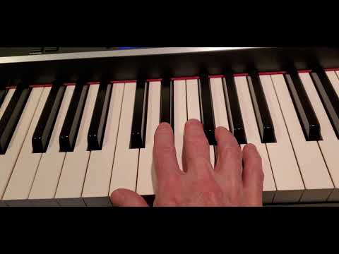 Simple blues piano lick in C