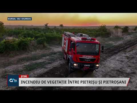 VEGETATION FIRE BETWEEN PIETRIŞU AND PIETROŞANI | FIREFIGHTERS INTERVENTED FOR MORE THAN 8 HOURS
