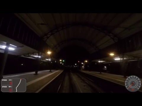 A train driver's view: Haarlem - Leiden CS (vv), SLT, 11-Feb-2016.