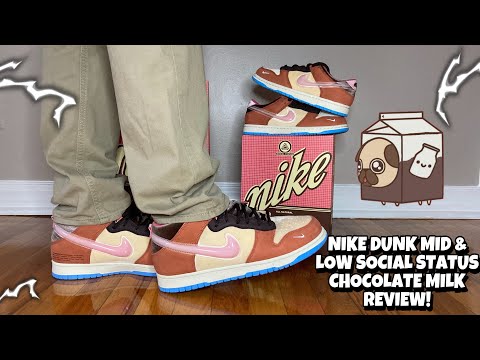 Nike Dunk Mid & Low Social Status Chocolate Milk Review & On Feet!