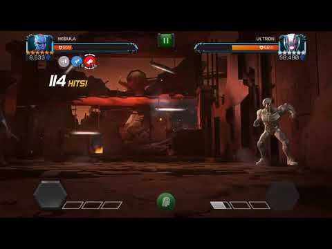 6 Star Nebula vs Ultron Act 6.1.2 Boss One Shot! ~ Marvel Contest of Champions