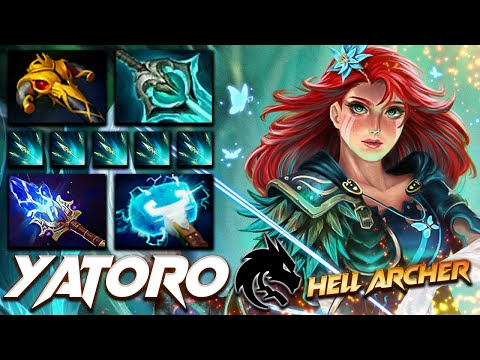 Yatoro Windranger Hell Archer Hawkeye - Dota 2 Pro Gameplay [Watch & Learn]