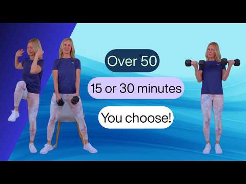 15 or 30-Min Beginner Strength Training at Home | Choose 1 or 2 Sets (Over 50 Friendly)