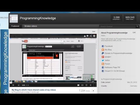Welcome to ProgrammingKnowledge Youtube Channel
