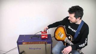 Video thumbnail for Kingsley Minstrel tube overdrive pedal w/Les Paul by Simon Jarrett