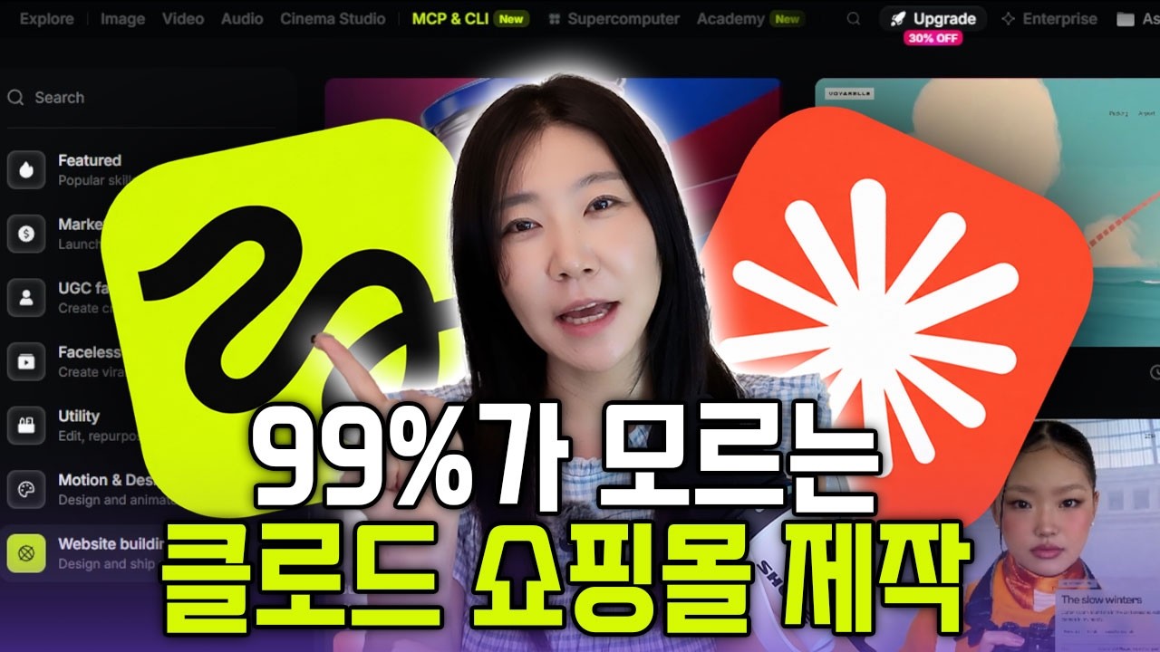 99%가 모르는 쇼핑몰 제작하는 클로드+힉스필드 - 단아쌤TV