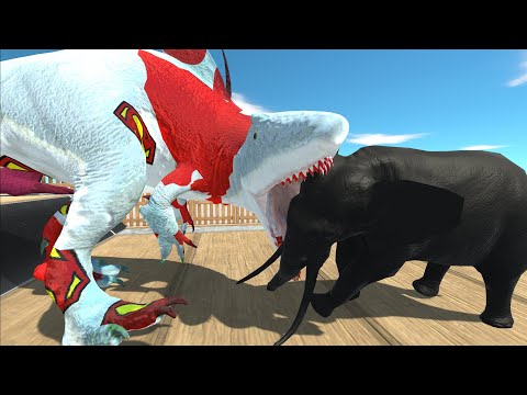 KingShark Joker vs KingShark Supermen DEATH RUN - Animal Revolt Battle Simulator