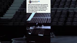 Ariana Grande shares a sweet kiss with Ricky and even the empty chairs felt awkward #arianagrande