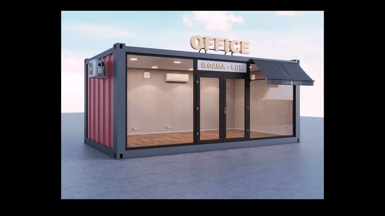 Container office detailed 3D Model