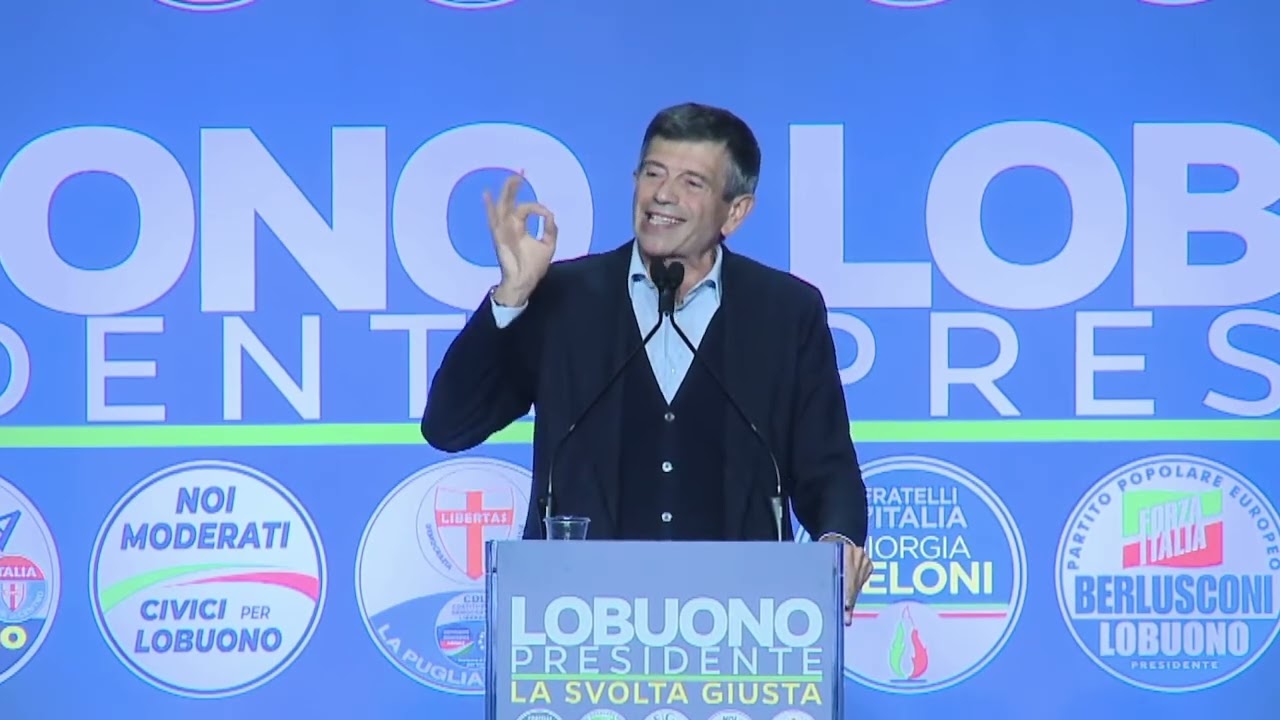 MAURIZIO LUPI A BARI PER SOSTENERE LUIGI LOBUONO PRESIDENTE DELLA REGIONE PUGLIA