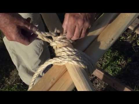 The Clove Hitch, Tying the Tripod Poles