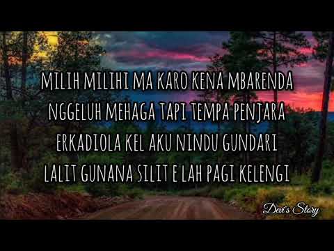 Lagu Karo Hits || Lirik Lagu Karo Erkadiola - Rina Pelawi