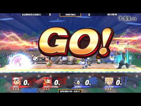 WBB #104  [L] BlazingPasta & CoJam vs [W] 6WX & Uno  Grand Finals   Smash 4 Doubles
