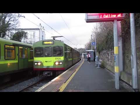 Irish Rail 2x 8100 class dart trains @ Sandycove Station, Co Dublin