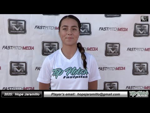 2025 Hope Jaramillo 4.0 GPA - Middle Infield & Outfield Softball Skills Video - Top Notch Fastpitch