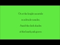 The Ash Grove (Accompaniment & Lyrics) - short version