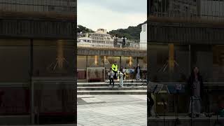 Nagasaki School Children Prepare for Diamond Princess  Cruise Ship Send Off at Nagasaki Port