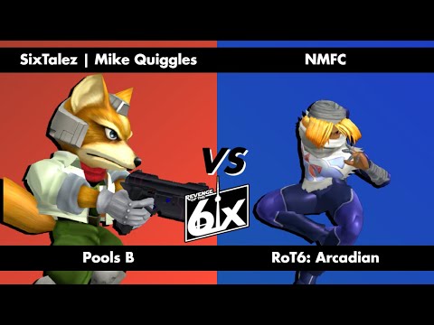 ROT6 Arcadian Pools B - SixTalez | Mike Quiggles (Fox) vs NMFC (Sheik) Melee Singles