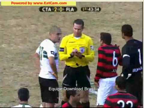 Coritiba x Flamengo Lance de expulsão de Airton e Ariel 14 06 09