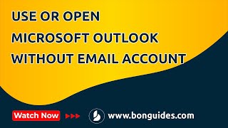 How to Use or Open Microsoft Outlook without an Email Account | Outlook Profile Without an Email