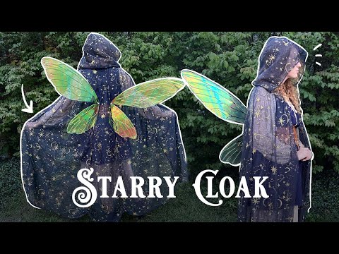 How to make a STARRY CLOAK with room for wings (I'm new to sewing)