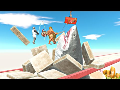 ESCAPE FROM MUTANT MEGALODON  🔥 Animal Revolt Battle Simulator #arbs