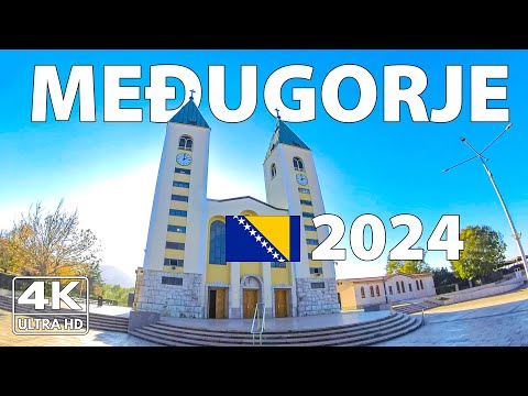 Medjugorje Bosnia and Herzegovina Walking Tour ☀️ 4K Walk With Captions
