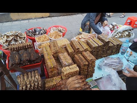 Street Food 2020 - Phnom Penh Local Market - Foods And People Activities-Asian Market Food