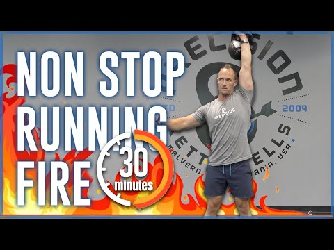 RUNNING FIRE | 30 Minute NON STOP Kettlebell HIIT Workout | Basic but BRUTAL
