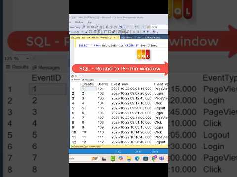 Хитрости SQL | Округление временных меток до 15-минутного интервала #sqltricks #fallintoshorts