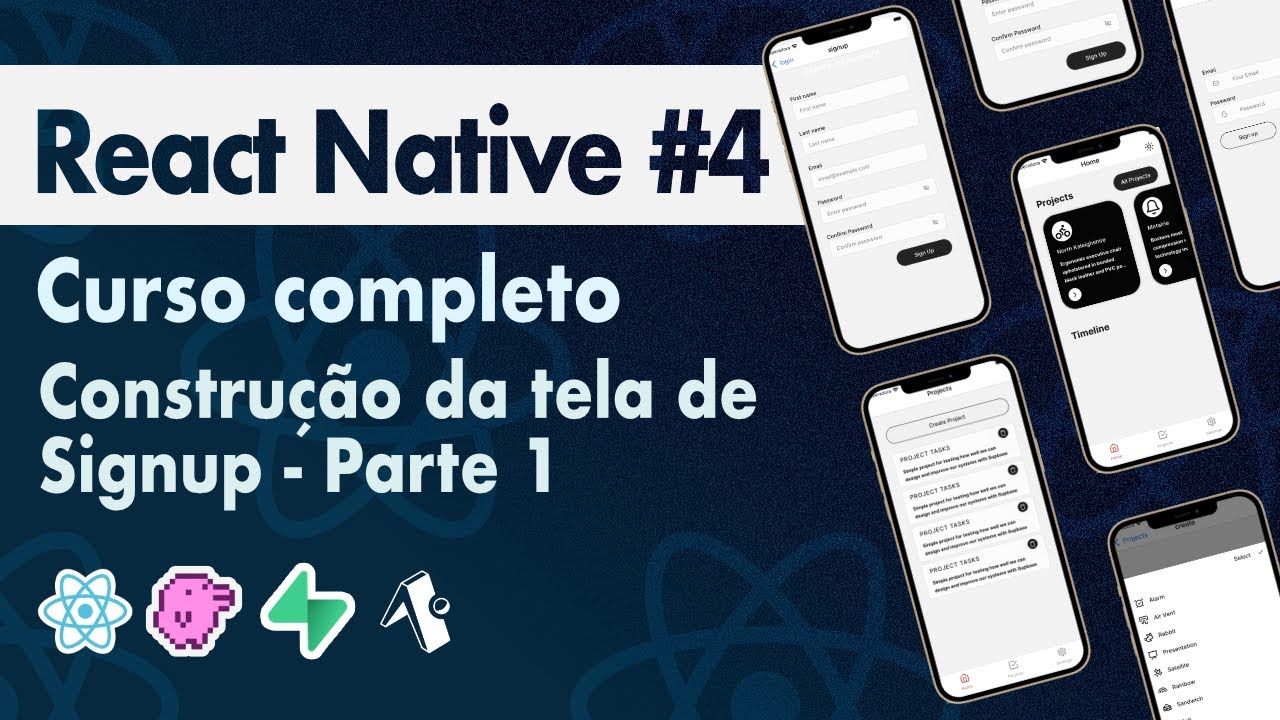 Curso React Native - Aula 4 | Construindo Signup com Zod e React-hook-form - Parte 1