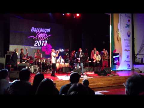 Isaac delgado y Jimmy Bosch en Barranquijazz