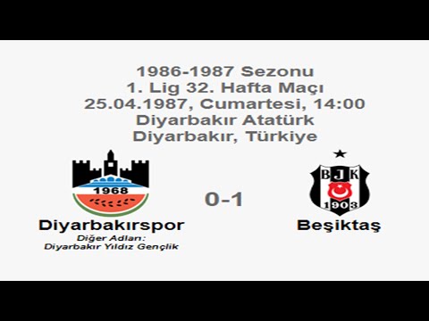 Diyarbakırspor 0-1 Beşiktaş 25.04.1987 - 1986-1987 Turkish 1st League Matchday 32