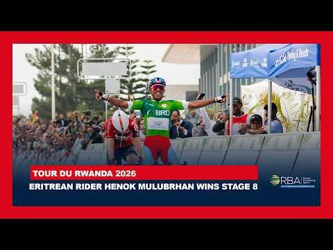 Eritrean rider Henok Mulubrhan wins Stage 8 of Tour du Rwanda 2026, raced over 83.8km in Kigali City