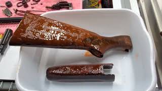 Ithaca M37 Featherlight stock restoration and clean up