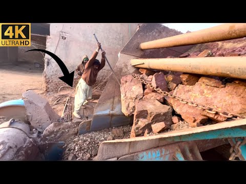 Big Rock Jaw Crusher Machine in Action | Powerful Stone Crushing ASMR Sounds
