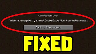 How to FIX Connection Reset Error in Minecraft 1.18