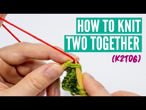 How to knit two together (k2tog) - Step by step