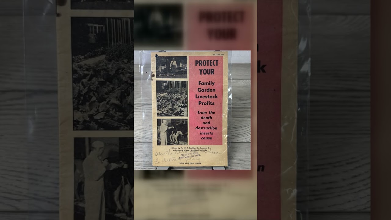 Rawleigh Insect Control Chart Booklet, W.T. Rawleigh Co., 1950s Video