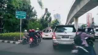 preview picture of video 'Driving in Jakarta: Citos to Bunderan Senayan via Antasari Flyover'