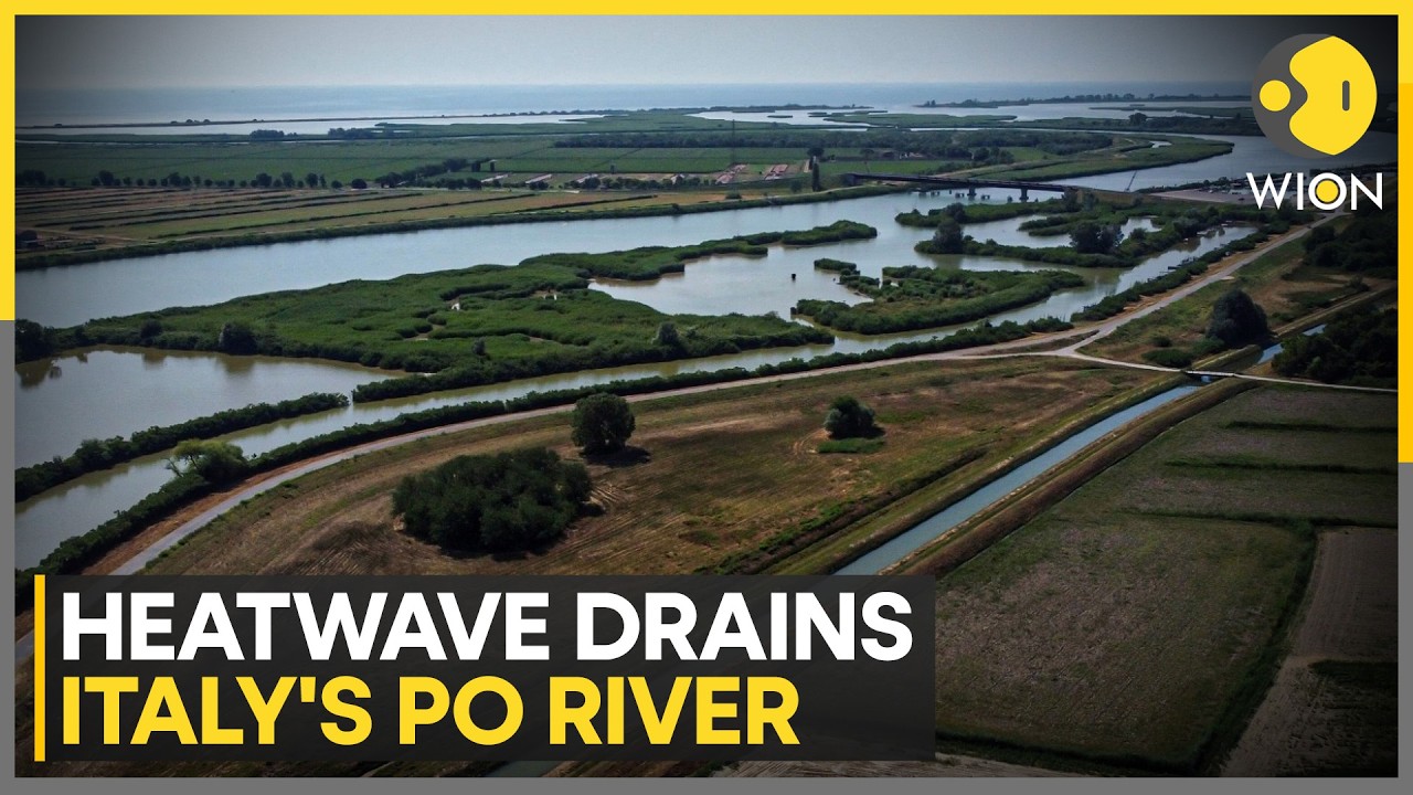 Europe Heatwave: Italy's Mighty Po River Shrinks as Drought Crisis Deepens | WION