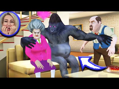 A PROFESSORA MALVADA SCARY TEACHER está APAIXONADA por um GORILA (sem cameras)