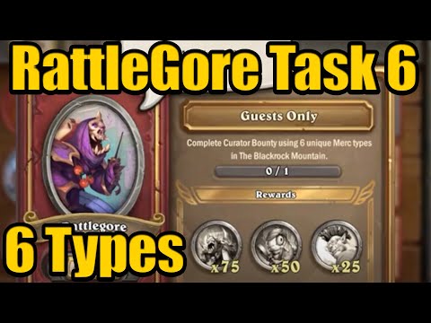 RattleGore Event Task #6: Curator with 6 Unique Merc Types! - Hearthstone Mercenaries Guide