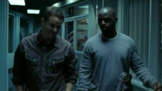 Numb3rs - David and Colby imitating famous movie trailers voice