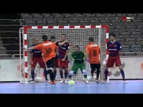 Goal ! Carlos Barbosa v FC Barcelona Lassa   Intercontinental Futsal Cup 2016