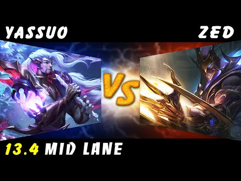 YASSUO - Yasuo vs Zed MID #2 Patch 13.4 - Yasuo Gameplay