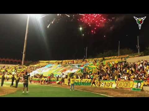 "SALIDA REBELION AURIVERDE NORTE - REAL CARTAGENA VS CÚCUTA 12-03-2023 - partido ida x copa" Barra: Fortaleza Leoparda Sur • Club: Atlético Bucaramanga