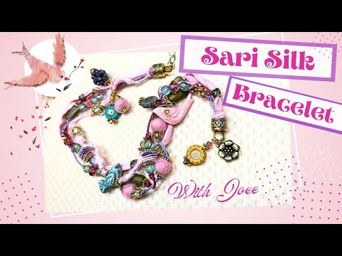SARI SILK & BALLERINA CORD BOHO BRACELET